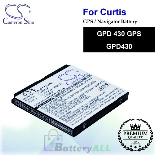 CS-WTX820SL For Curtis GPS Battery Fit Model GPD 430 GPS / GPD430