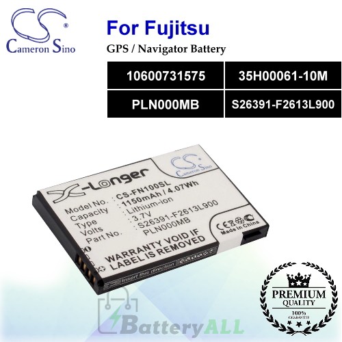 CS-FN100SL For Fujitsu GPS Battery Model 10600731575 / 35H00061-10M / PLN000MB / S26391-F2613L900