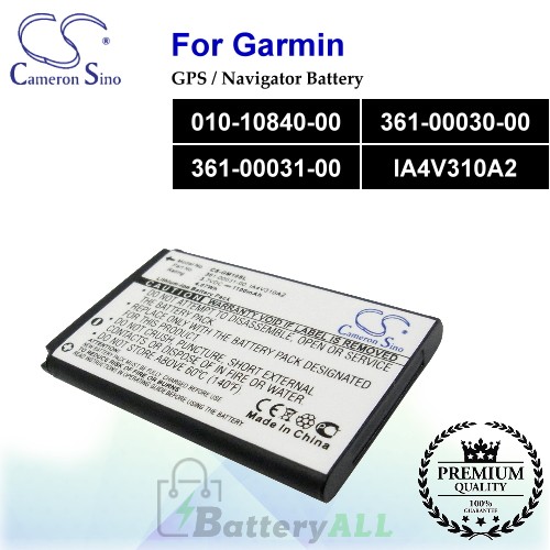 CS-GM10SL For Garmin GPS Battery Model 010-10840-00 / 361-00030-00 / 361-00031-00 / IA4V310A2