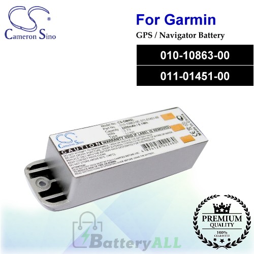 CS-GM4SL For Garmin GPS Battery Model 010-10863-00 / 011-01451-00