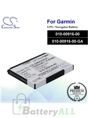 CS-GMA295SL For Garmin GPS Battery Model 010-00916-00 / 010-00916-00-GA