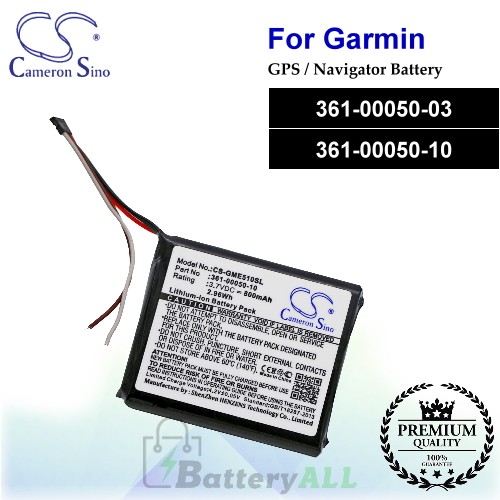 CS-GME510SL For Garmin GPS Battery Model 361-00050-03 / 361-00050-10