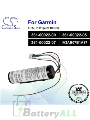 CS-GSC320SL For Garmin GPS Battery Model 361-00022-00 / 361-00022-05 / 361-00022-07 / IA3AB07B1A97