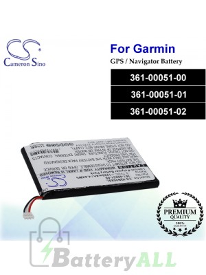 CS-IQN266SL For Garmin GPS Battery Model 361-00051-00 / 361-00051-01 / 361-00051-02