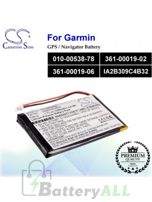 CS-IQN300SL For Garmin GPS Battery Model 010-00538-78 / 361-00019-02 / 361-00019-06 / IA2B309C4B32