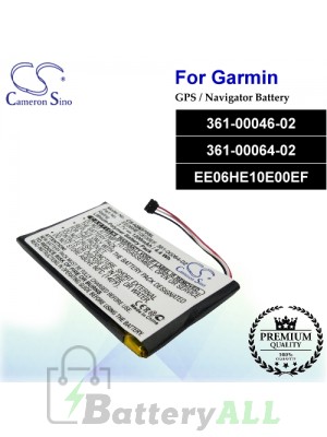 CS-IQN370SL For Garmin GPS Battery Model 361-00046-02 / 361-00064-02 / EE06HE10E00EF