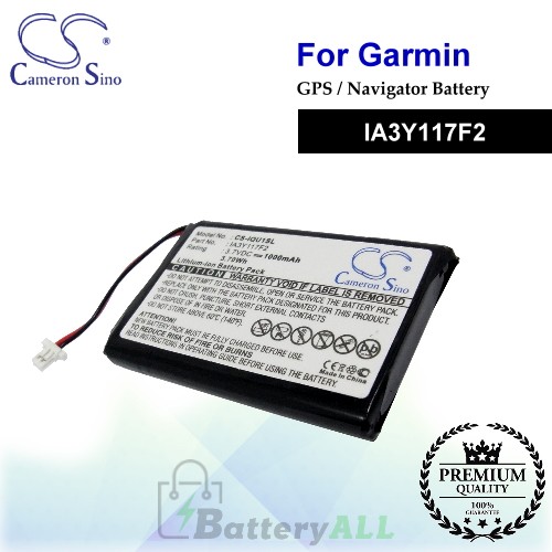 CS-IQU1SL For Garmin GPS Battery Model IA3Y117F2