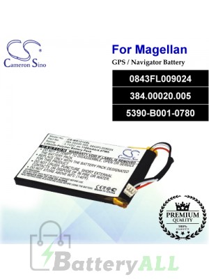 CS-MR1212SL For Magellan GPS Battery Model 0843FL009024 / 384.00020.005 / 5390-B001-0780