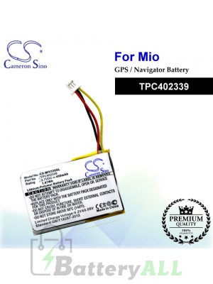 CS-MIV338SL For Mio GPS Battery Model TPC402339