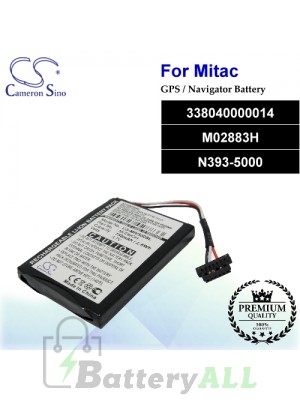 CS-MIV500SL For Mitac GPS Battery Model 338040000014 / M02883H / N393-5000
