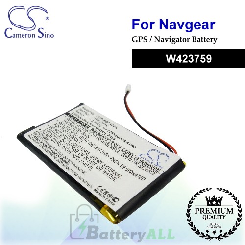 CS-NGP43SL For NavGear GPS Battery Model W423759