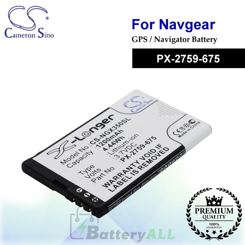 CS-NGX350SL For NavGear GPS Battery Model PX-2759-675