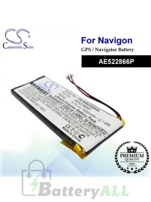 CS-NAV3540SL For Navigon GPS Battery Model AE522866P