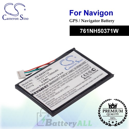 CS-NAV8110SL For Navigon GPS Battery Model 761NH50371W