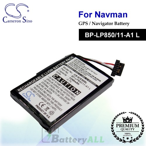 CS-ICS30SL For NAVMAN GPS Battery Model BP-LP850/11-A1 L