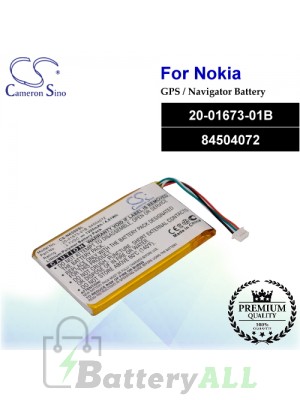 CS-NK500SL For Nokia GPS Battery Model 20-01673-01B / 84504072