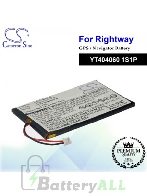 CS-RTW550SL For RightWay GPS Battery Model YT404060 1S1P