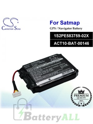 CS-SMA120SL For Satmap GPS Battery Model 1S2PE583759-02X / ACT10-BAT-00146