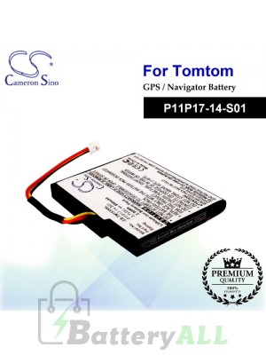 CS-TM1535SL For TomTom GPS Battery Model P11P17-14-S01