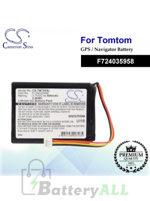CS-TM700SL For TomTom GPS Battery Model F724035958