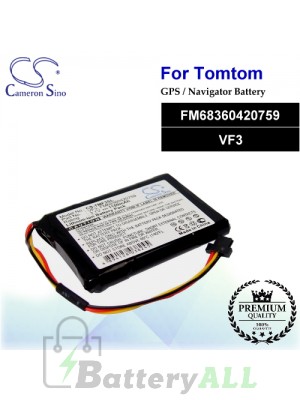 CS-TMF3SL For TomTom GPS Battery Model FM68360420759 / VF3