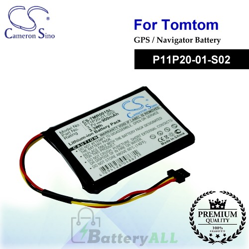 CS-TMR001SL For TomTom GPS Battery Model P11P20-01-S02