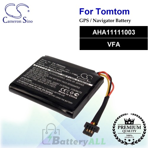CS-TMS60SL For TomTom GPS Battery Model AHA11111003 / VFA