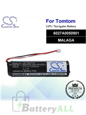 CS-TMU01SL For TomTom GPS Battery Model 6027A0050901 / MALAGA