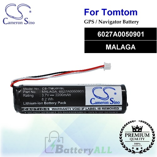 CS-TMU01SL For TomTom GPS Battery Model 6027A0050901 / MALAGA