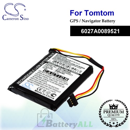 CS-TMV5SL For TomTom GPS Battery Model 6027A0089521
