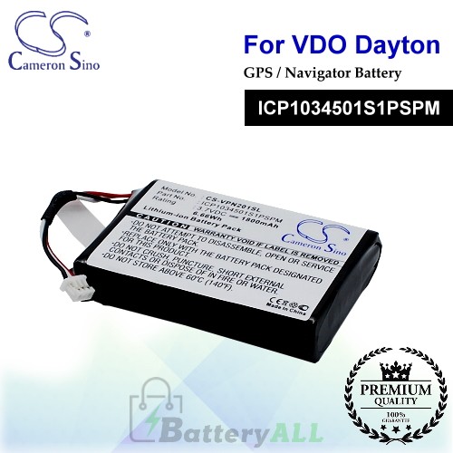 CS-VPN201SL For VDO Dayton GPS Battery Model ICP1034501S1PSPM