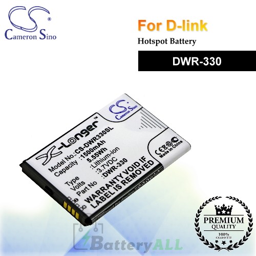 CS-DWR330SL For D-Link Hotspot Battery Model DWR-330
