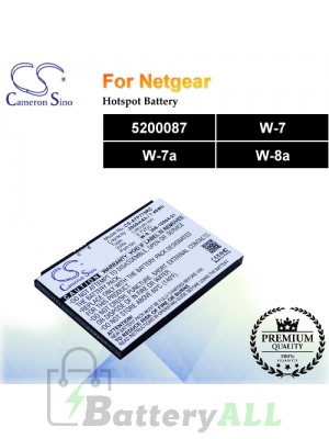 CS-ATP779RC For Netgear Hotspot Battery Model 5200087 / W-7 / W-7a / W-8a