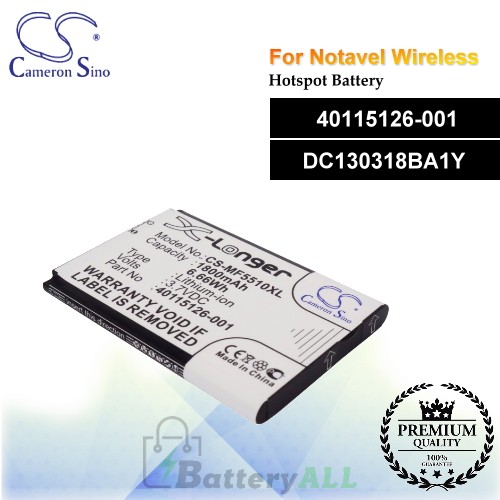CS-MF5510XL For Novatel Wireless Hotspot Battery Model 40115126-001 / DC130318BA1Y
