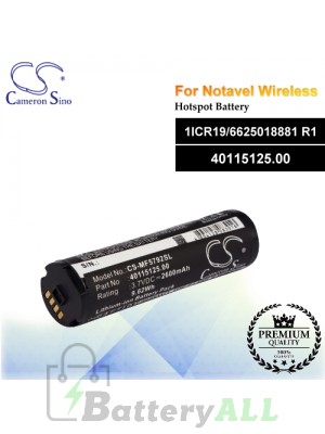 CS-MF5792SL For Novatel Wireless Hotspot Battery Model 1ICR19/6625018881 R1 / 40115125.00