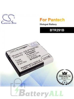 CS-PTR291SL For Pantech Hotspot Battery Model BTR291B