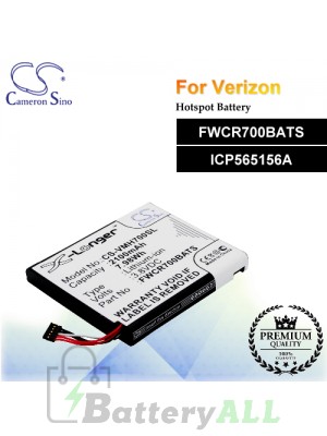 CS-VMH700SL For Verizon Hotspot Battery Model FWCR700BATS / ICP565156A