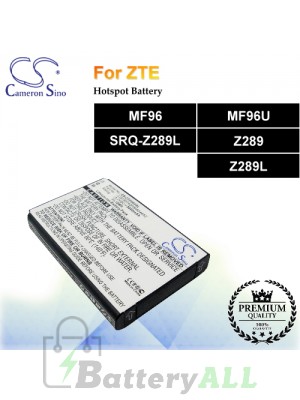 CS-ZTF960SL For ZTE Hotspot Battery Fit Model MF96 / MF96U / SRQ-Z289L / Z289 / Z289L