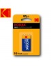 Kodak MAX Alkaline 9V / 6F22(S-006P) / IMPA 792405 9.0V Battery (1 pack)