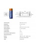Kodak MAX Alkaline AA / R6P(UM-3) / IMPA 792403 / MN1500 1.5V Battery (4+2 pack)