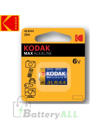 Kodak ULTRA Alkaline 28A 4LR44 / 1414A/ PX28A / A544 6.0V Battery (1 pack)