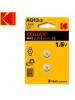 Kodak ULTRA Alkaline A76 LR44 / AG13 / AG13-2 1.5V Battery (2 pack)