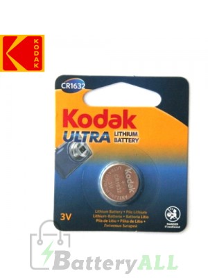 Kodak ULTRA Lithium CR1632 / KCR1632 / DL1632 / E-CR1632 3.0V Battery (1 pack)