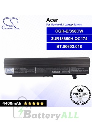 CS-AC100NT For Acer Laptop Battery Model 3UR18650F-2-QC175 / 3UR18650F-2-QC259 / 3UR18650H-QC174