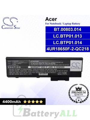 CS-AC4220HB For Acer Laptop Battery Model 4UR18650F-2-QC218 / BT.00803.014 / LC.BTP01.013 / LC.BTP01.014