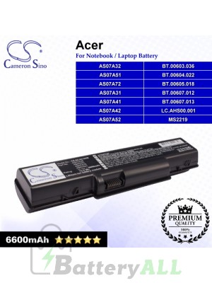 CS-AC4310HB For Acer Laptop Battery Model AS07A31 / AS07A32 / AS07A41 / AS07A42 / AS07A51 / AS07A52