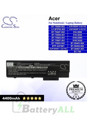 CS-AC4500HB For Acer Laptop Battery Model 10268468 / 11649277 / 3UR18650Y-2-QC236 / 4UR18650F-1-QC192