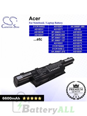 CS-AC4551HB For Acer Laptop Battery Model 31CR19/652 / 31CR19/65-2 / 31CR19/66-2 / 3INR19/65-2 / AK.006BT.075