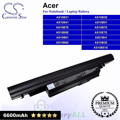 CS-AC4820HB For Acer Laptop Battery Model 934T2085F / AK.006BT.082 / AS01B41 / AS10B31 / AS10B3E / AS10B41
