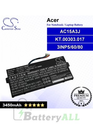 CS-ACC738NB For Acer Laptop Battery Model 3INP5/60/80 / AC15A3J / KT.00303.017